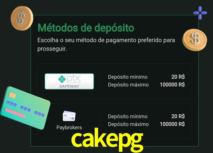 O cassino cakepg oferece uma grande variedade de métodos de pagamento